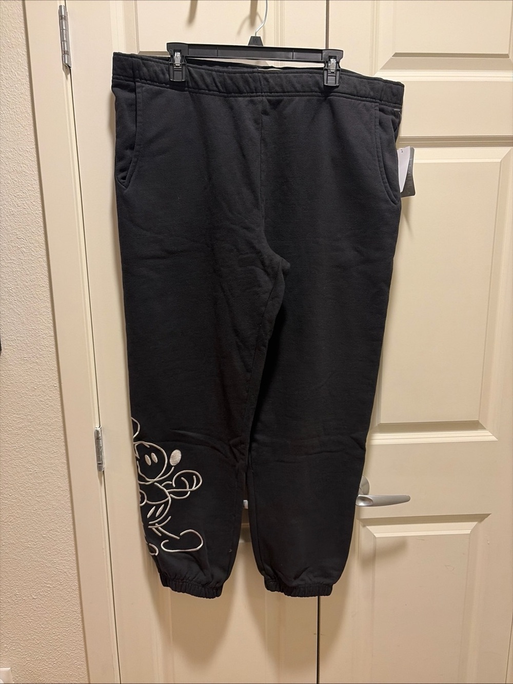 Disney Black Sweat Joggers with White Character Graphic